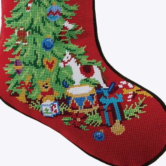 Christmas Tree Needlepoint Stocking