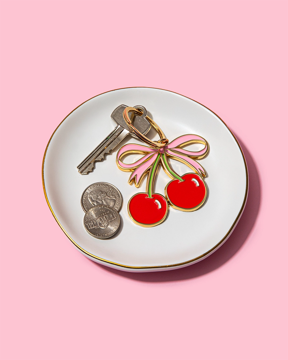 Cherries Enamel Keychain Bag Charm - NY Gift Boutique