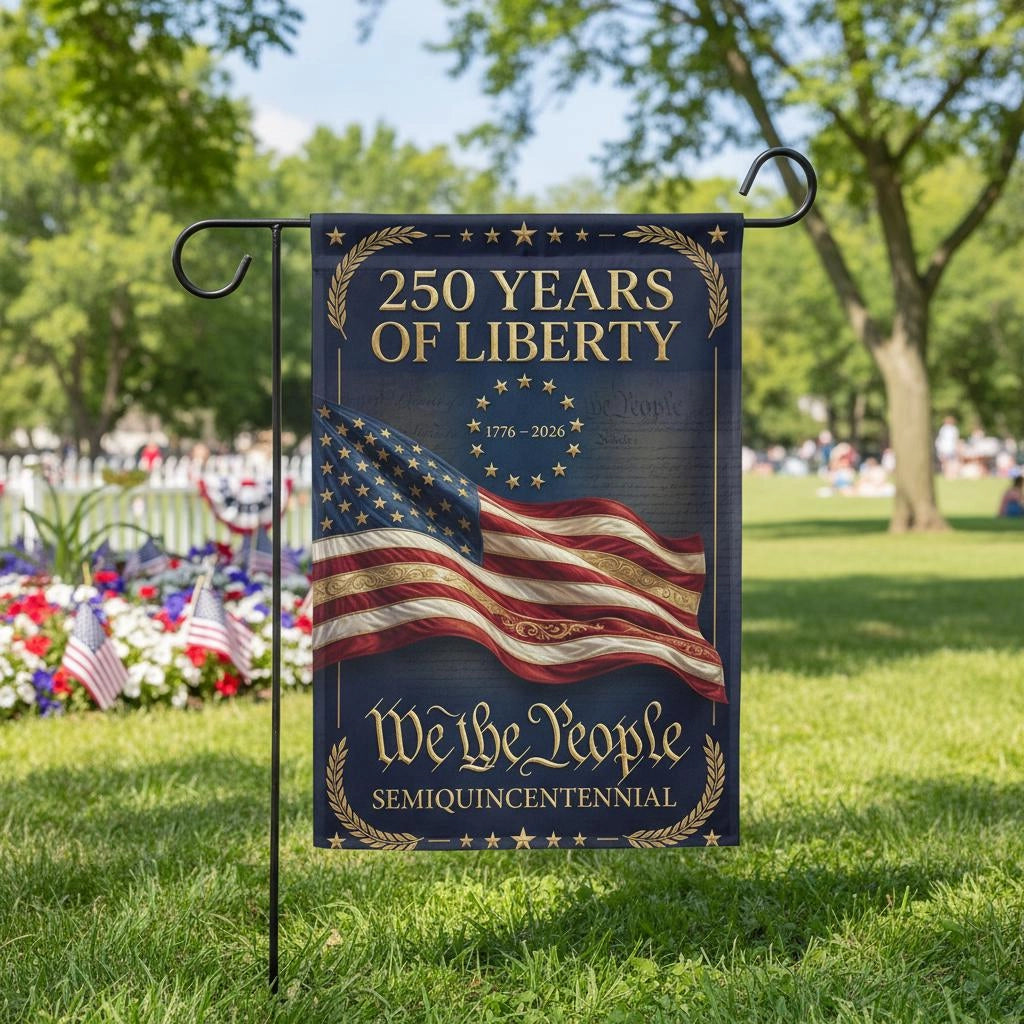 We the People 1776–2026 Garden Flag, 250 Years of Liberty