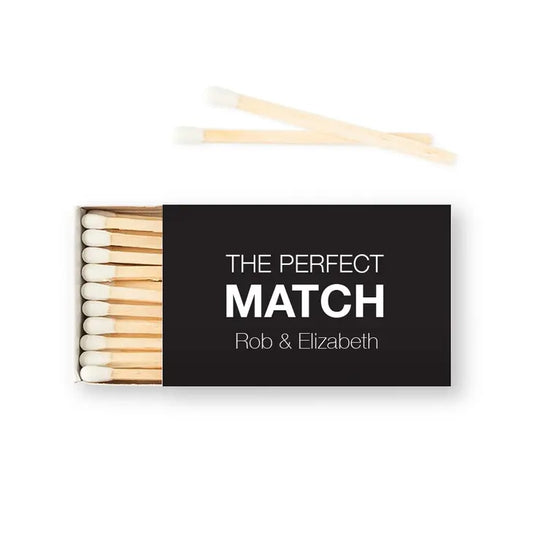 Custom Matchbox Wedding Favor - The Perfect Match - Pack of 50