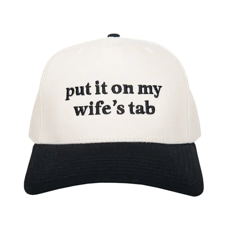 Put It On My Wife's Tab Men's Trucker Hats Vintage