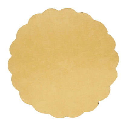 Gold & White Beaded Pinwheel 14" Round Placemat Set of 4