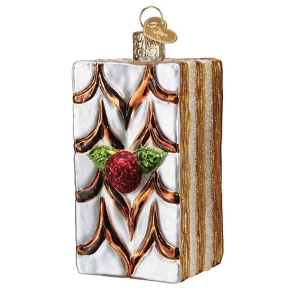 Napoleon Pastry Blown Glass Ornament