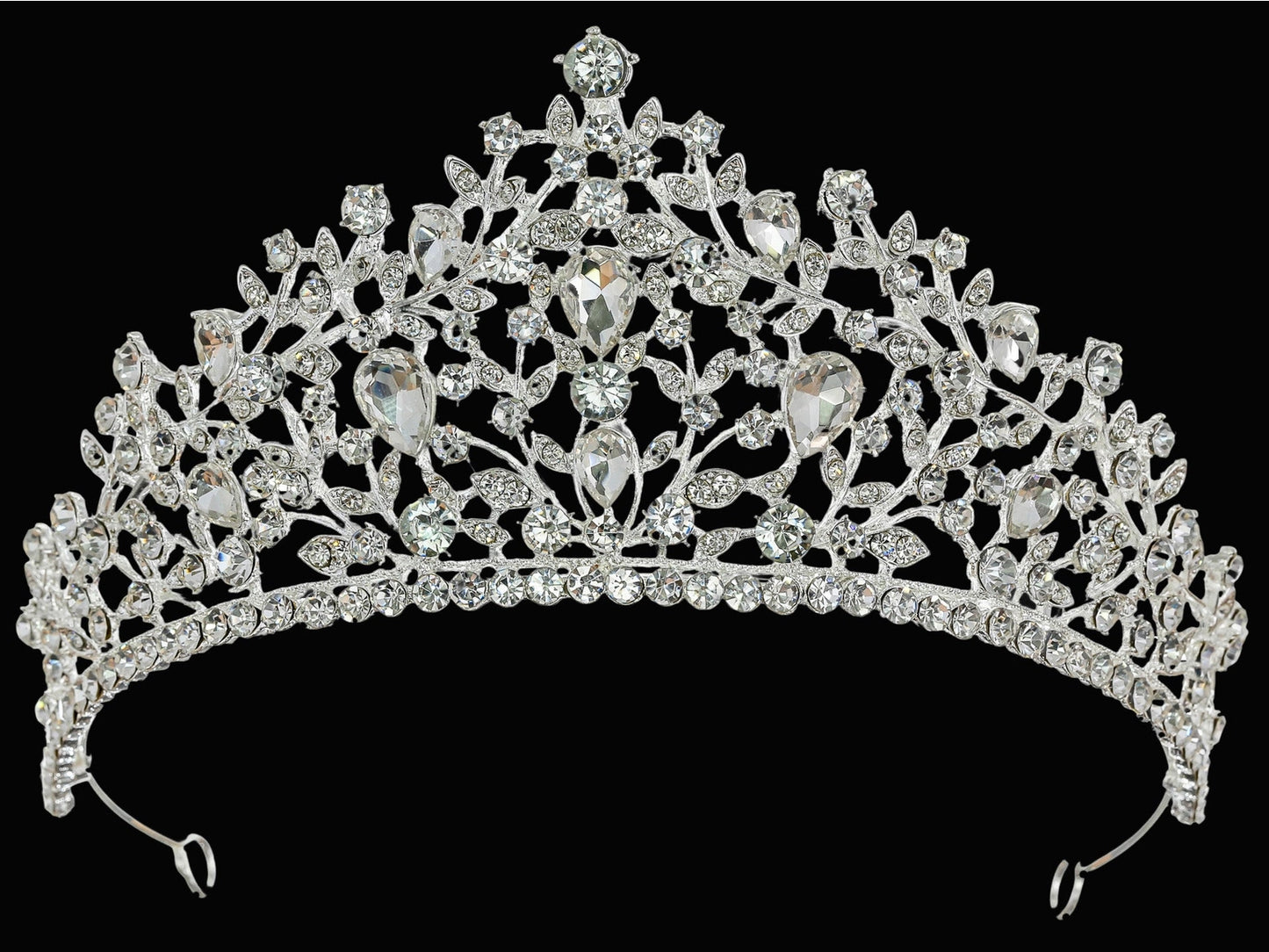 Grand Crystal Bridal Crown - Silver - NY Gift Boutique