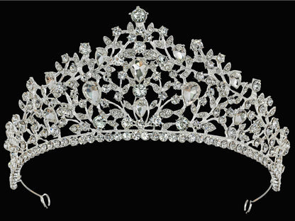 Grand Crystal Bridal Crown - Silver - NY Gift Boutique