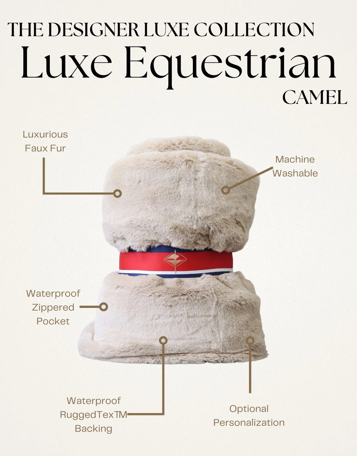 Camel Faux Fur Equestrian Blanket