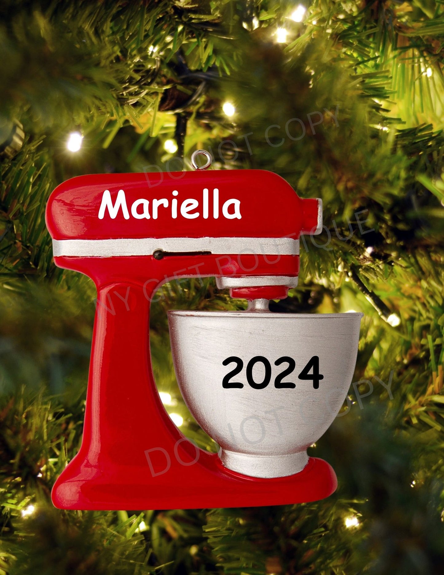 Red Baker / Stand Mixer Personalized Ornament