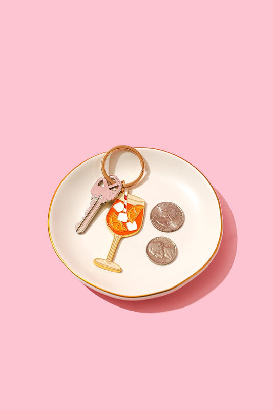 Aperol Spritz Enamel Keychain Bag Charm - NY Gift Boutique