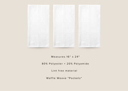 Blue Chinoiserie Christmas Tree & Gifts Waffle Weave Tea Towel