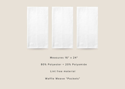 Vintage Car Just Married Waffle Weave Tea Towel