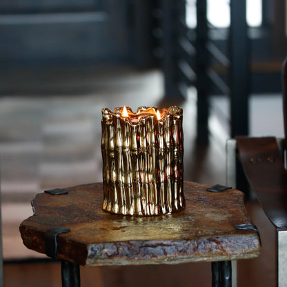 Gold Sagano Bamboo Candle |