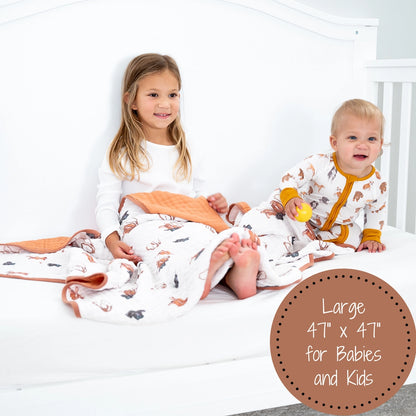 Life Is Better in Boots Western Baby Toddler Muslin Blanket