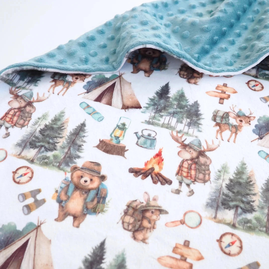 Let's Go Camping - Minky Blanket