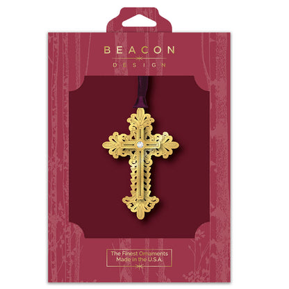 Gold Cross Brass Ornament
