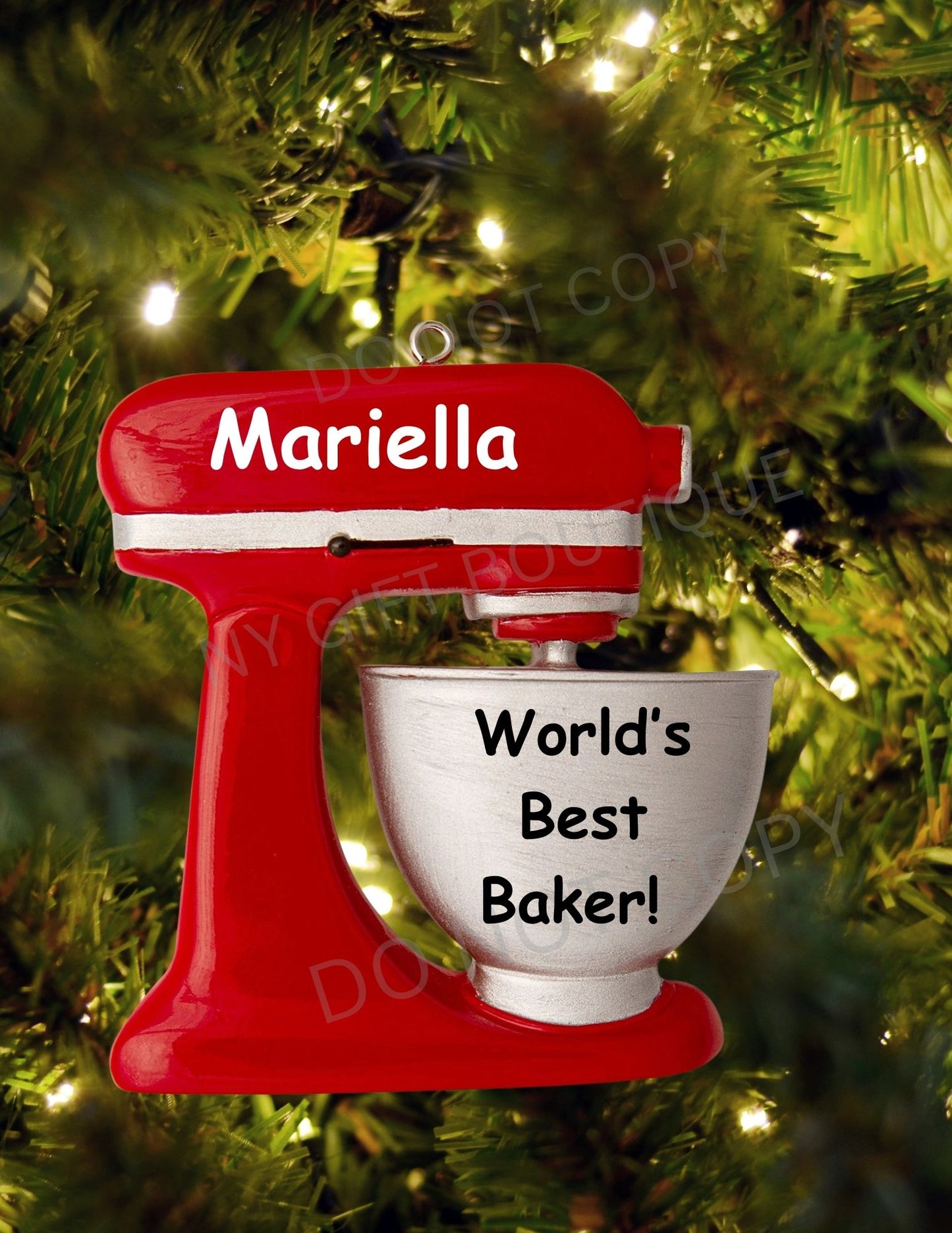 Red Baker / Stand Mixer Personalized Ornament