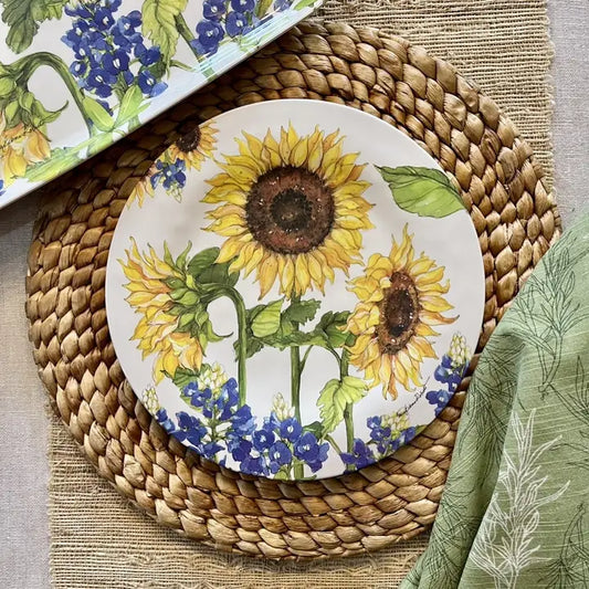 Sunflower Blue Bonnet Dinner Plate