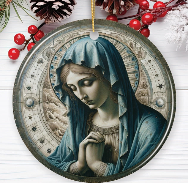 Holy Madonna Virgin Mary in Prayer Ornament