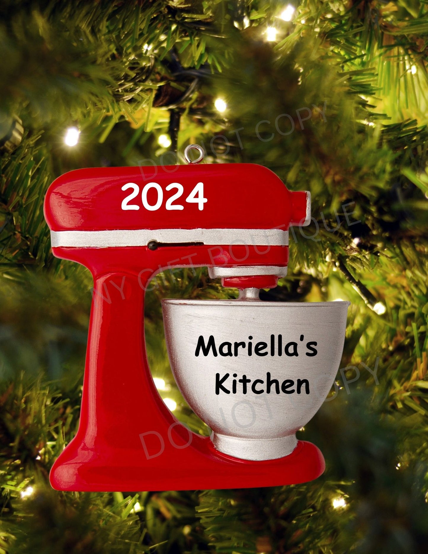 Red Baker / Stand Mixer Personalized Ornament