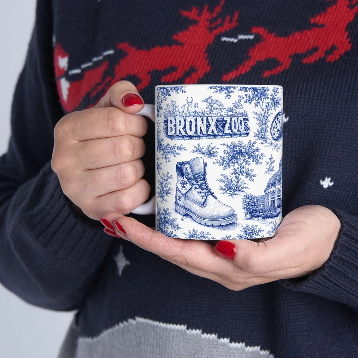 Bronx Toile De Jouy Chinoiserie Ceramic Mug