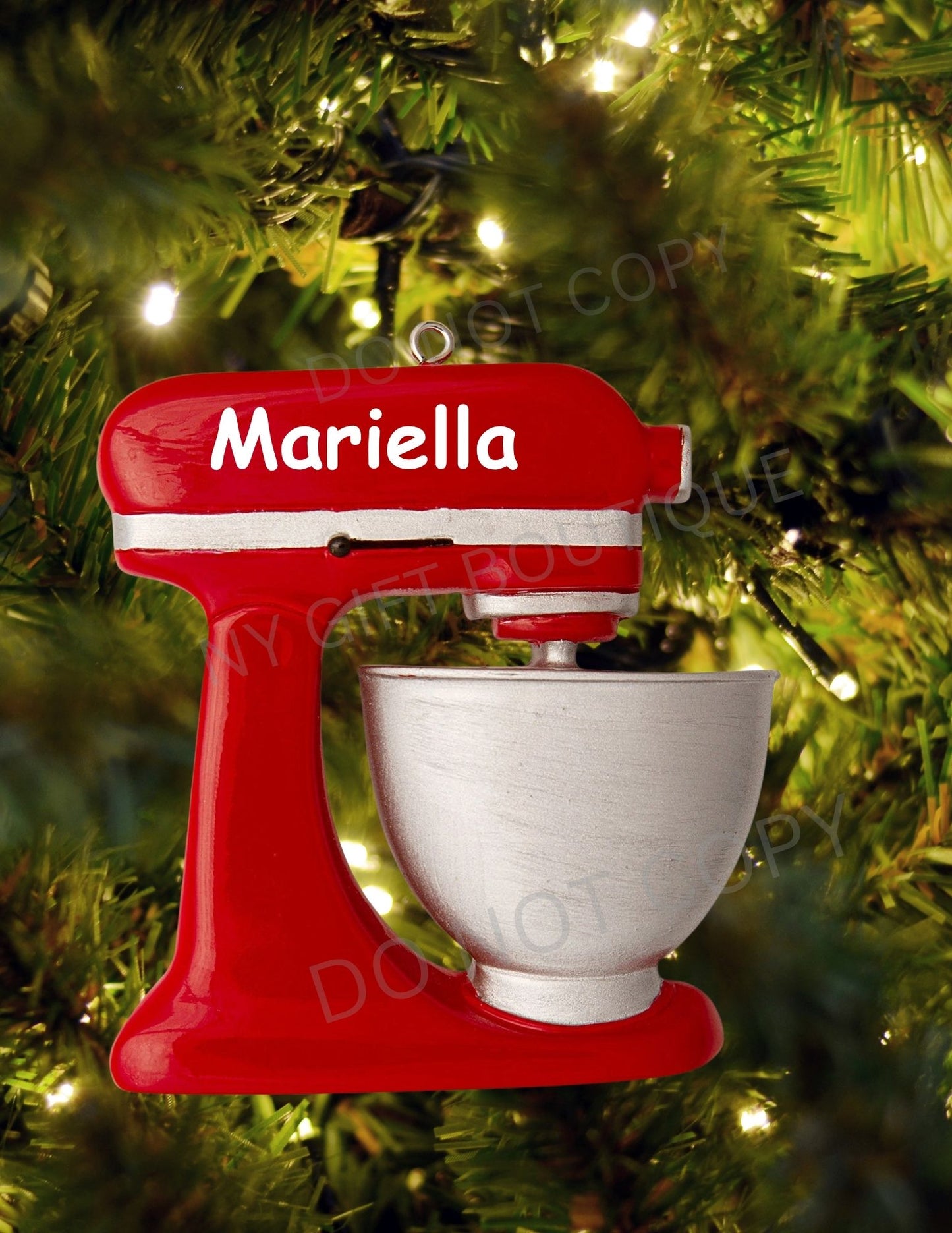 Red Baker / Stand Mixer Personalized Ornament