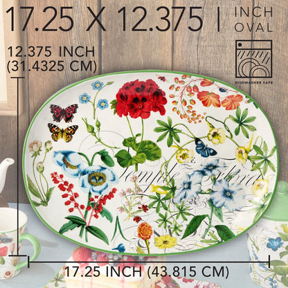 Greenhouse Oval Platter 16in X 12in