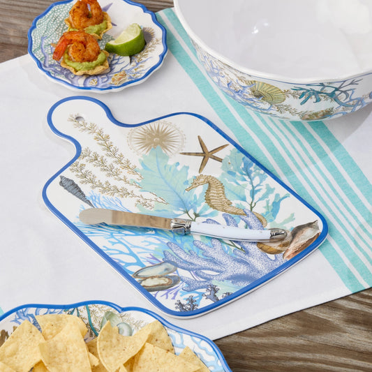 Blue Lagoon Cheese Board 13.25in X 8in with Knife