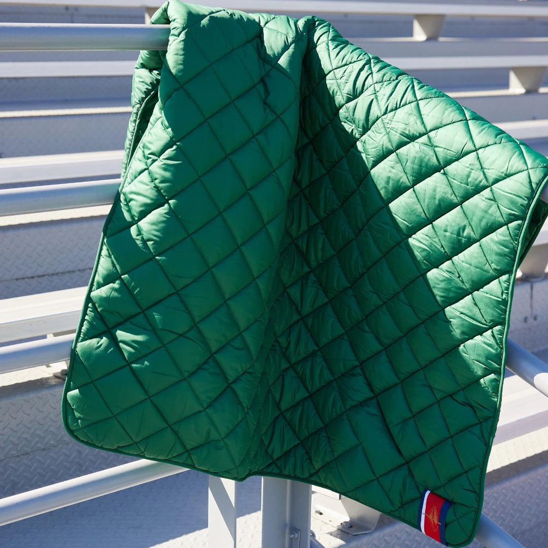 Green Waterproof Quilted Puffer Blanket