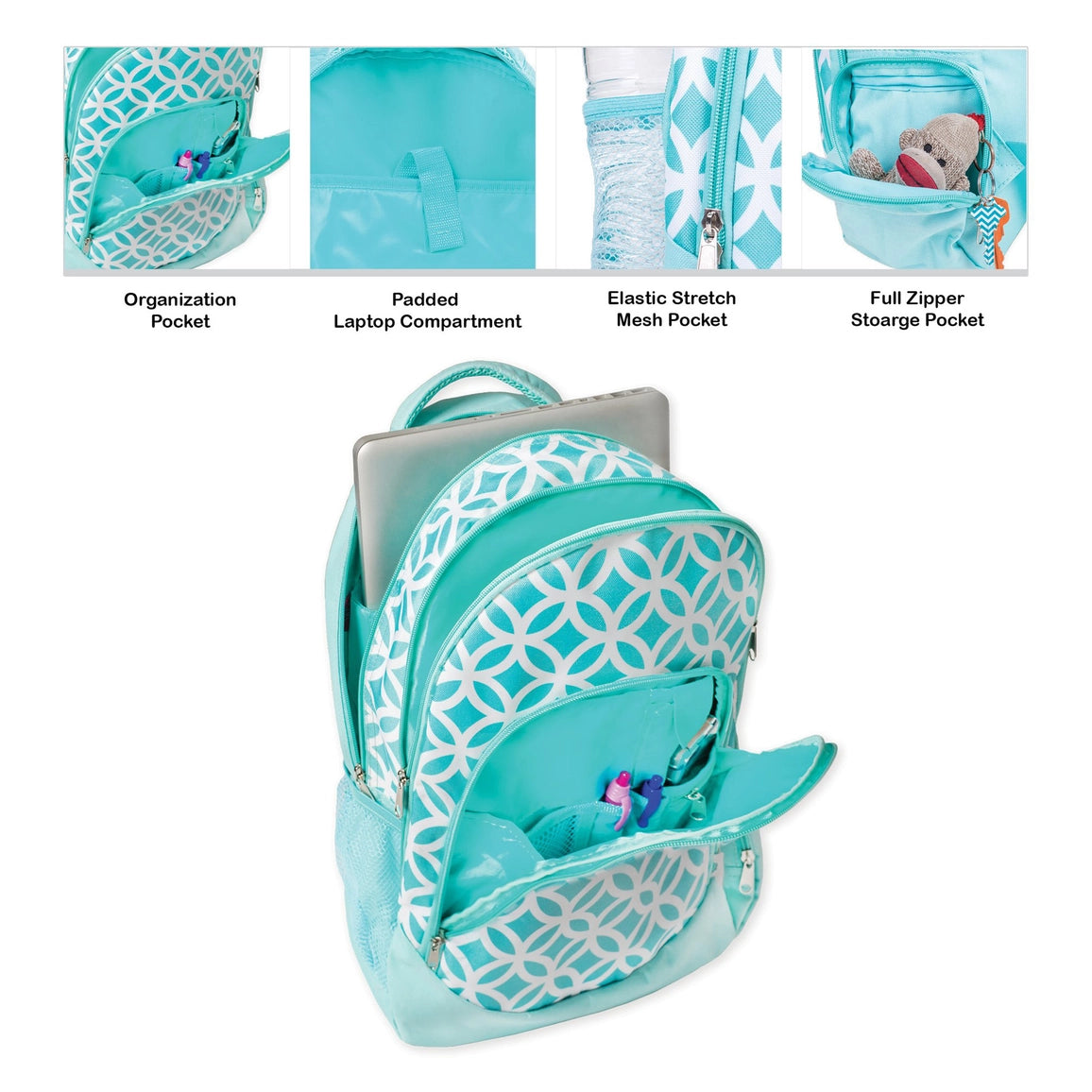 Diamond Pattern Backpack