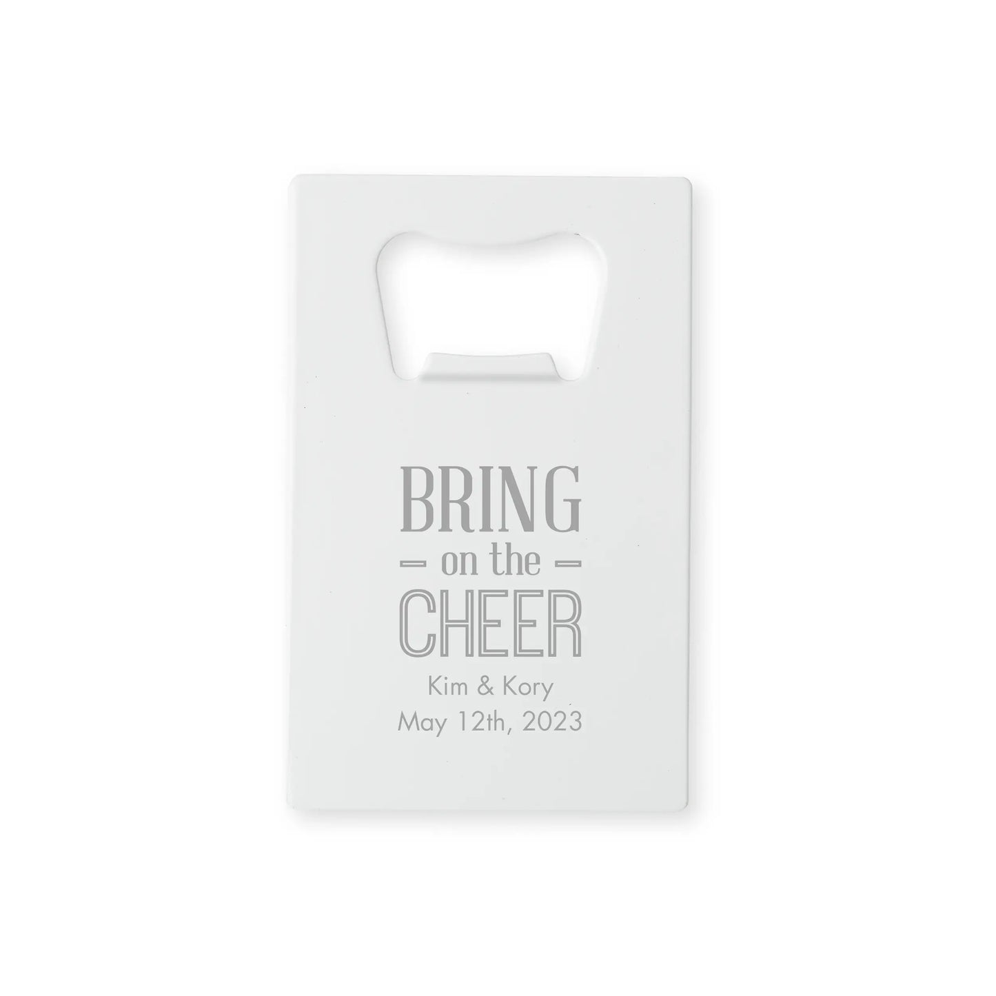 Custom Metal Credit Card Bottle Opener - Wedding - NY Gift Boutique