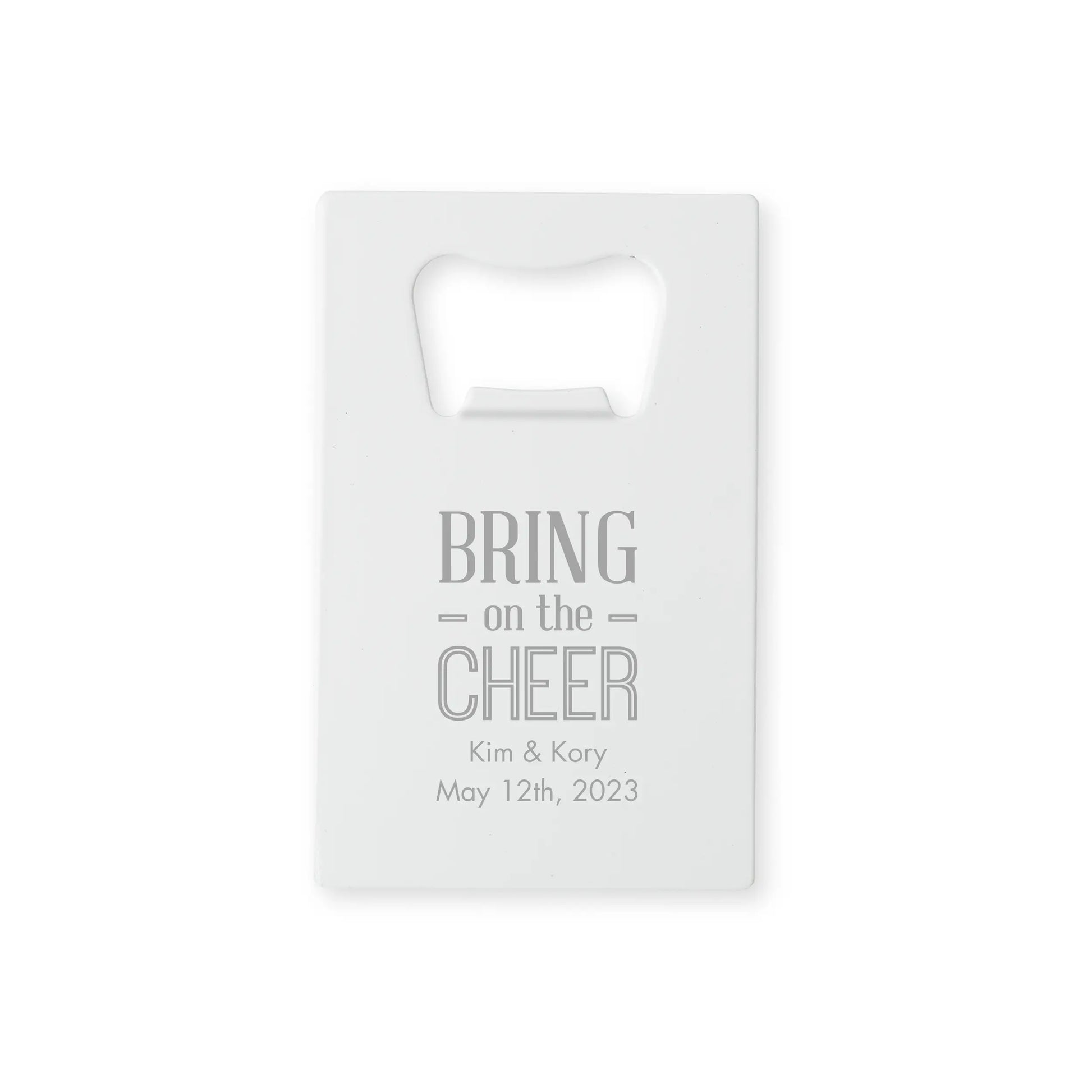 Custom Metal Credit Card Bottle Opener - Wedding - NY Gift Boutique