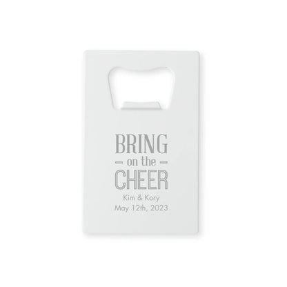 Custom Metal Credit Card Bottle Opener - Wedding - NY Gift Boutique