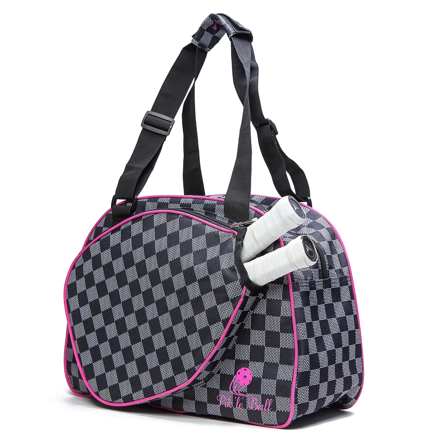 Pik'le'ball Women's Sport Tote - Checkered Chic Black