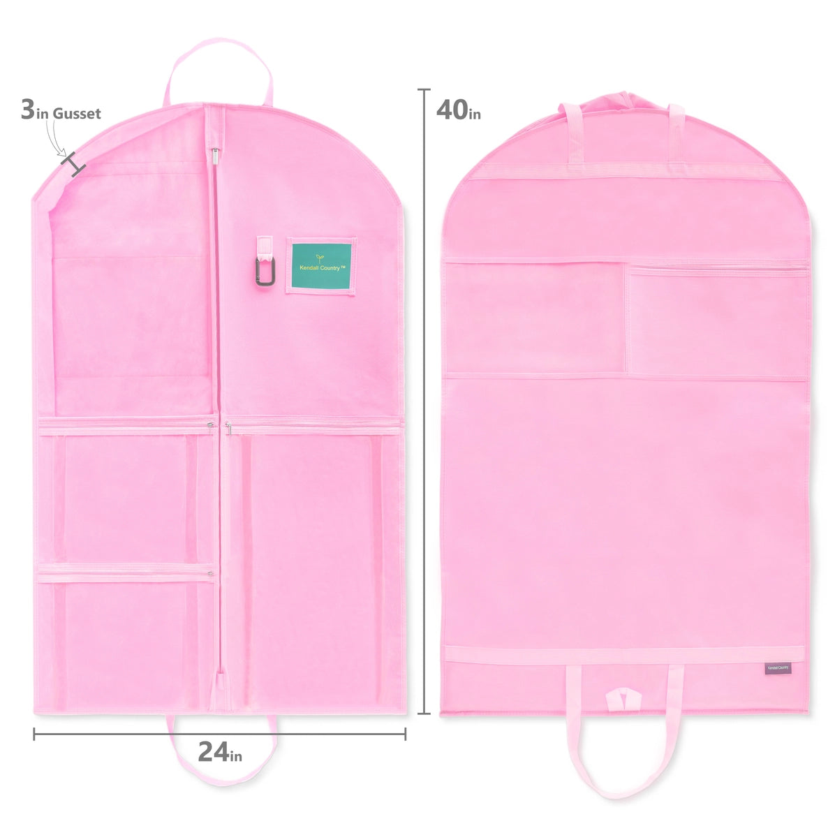 40" Garment Bag with Pockets For Costumes, Clothing Storage