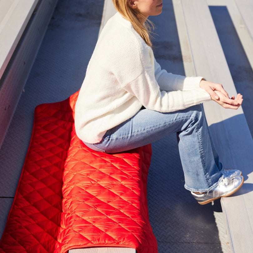 Red Waterproof Quilted Puffer Blanket