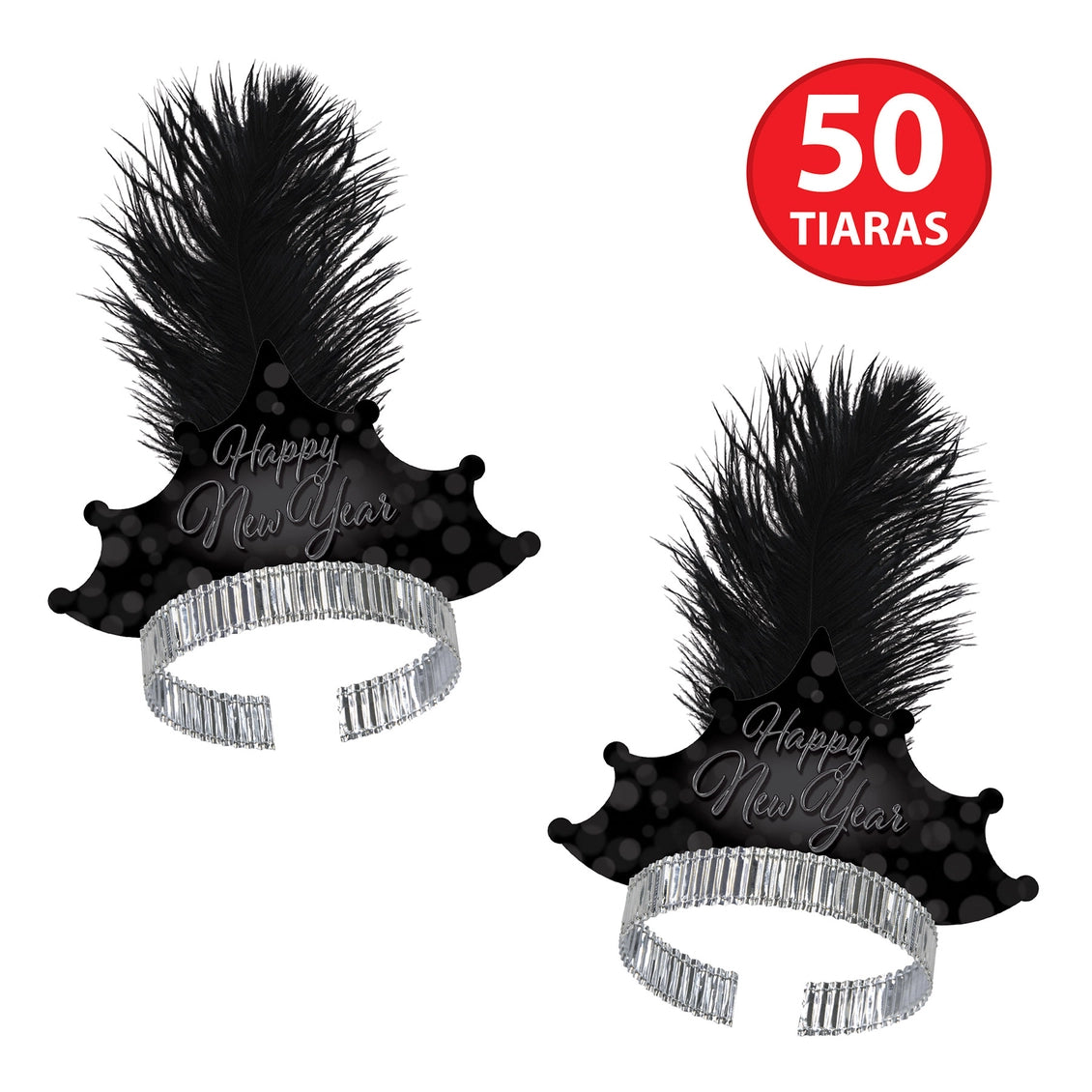 Blackout New Year Tiara, Pack of 50