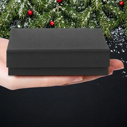 Black Cardboard Ornament Gift Box & Velvet Filler