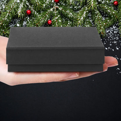 Black Cardboard Ornament Gift Box & Velvet Filler