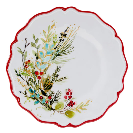 Christmas Gatherings Melamine Salad Plate 9" Set of 12