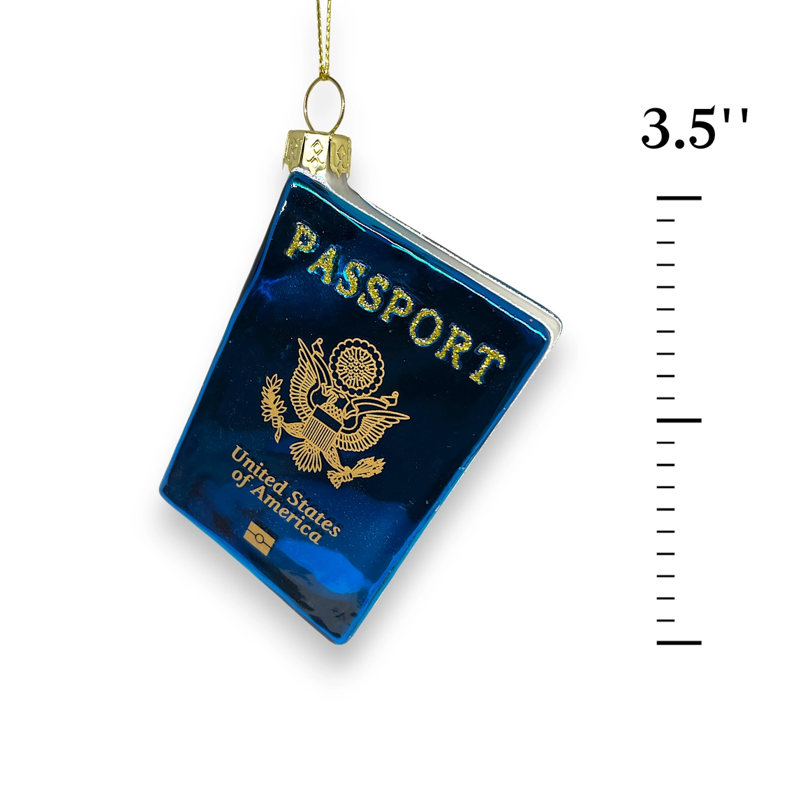 Passport Glass Ornament