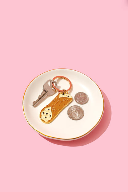 Cannoli Enamel Keychain Bag Charm - NY Gift Boutique