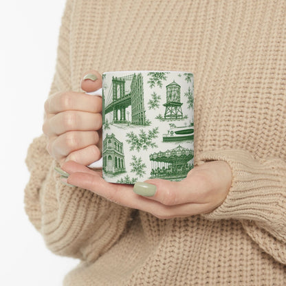 Dumbo Toile De Jouy Chinoiserie Ceramic Mug