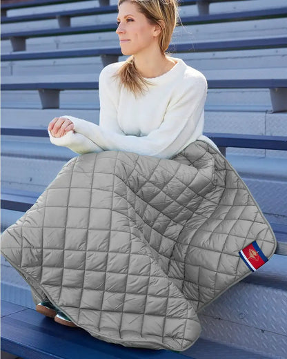 Grey Waterproof Quilted Puffer Blanket