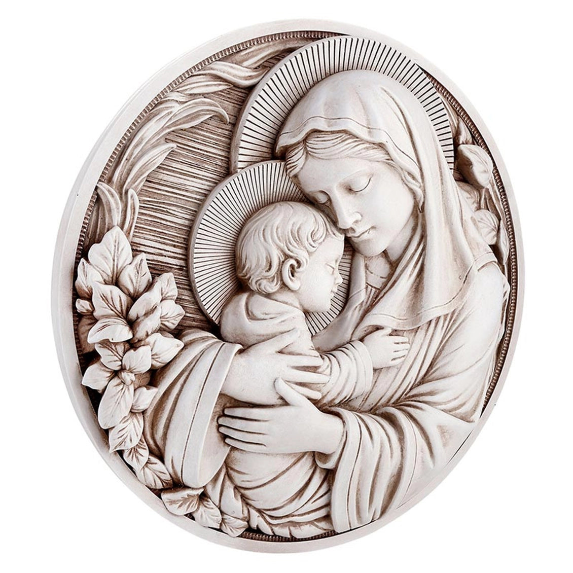Maternal Grace Garden Round Plaque