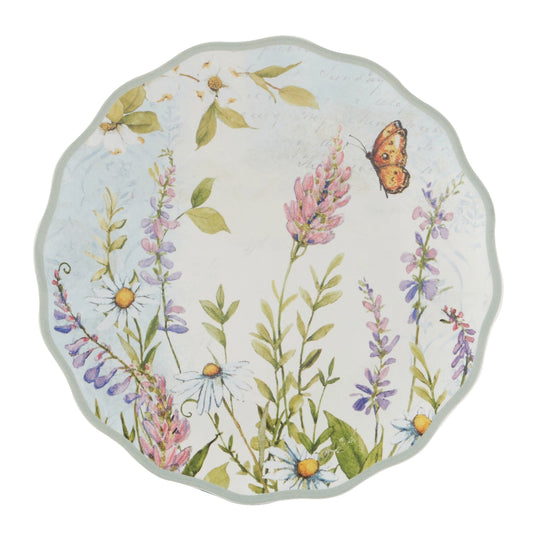 Easter Meadow Canape Plate Round 6in Asst. Set of 12
