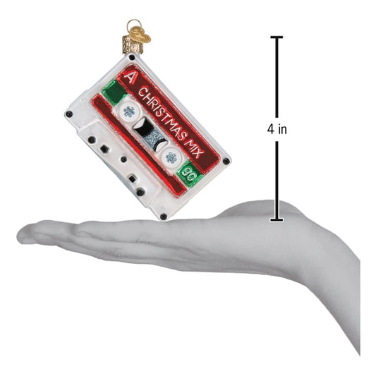 Christmas Mixtape Glass Ornament