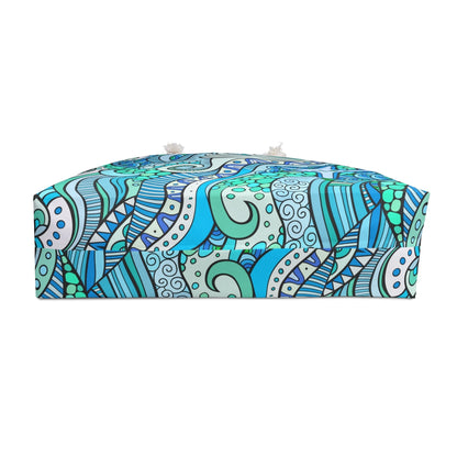 Starfish Mosaic Beach Tote Bag