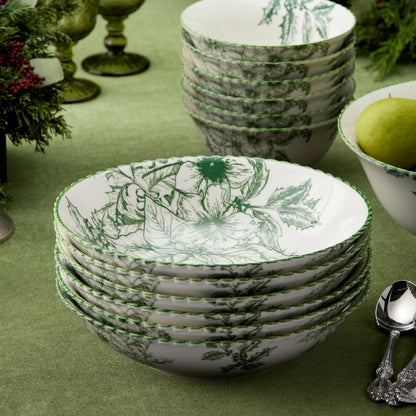 Winter Evergreen Soup/Pasta Bowls Set of 6