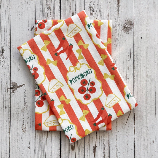 Pasta Pomodoro Printed Kitchen Towel Set/2