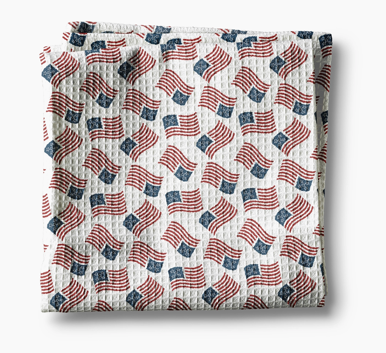 4th July Patriotic US Flag Waffle Weave Towel - NY Gift Boutique