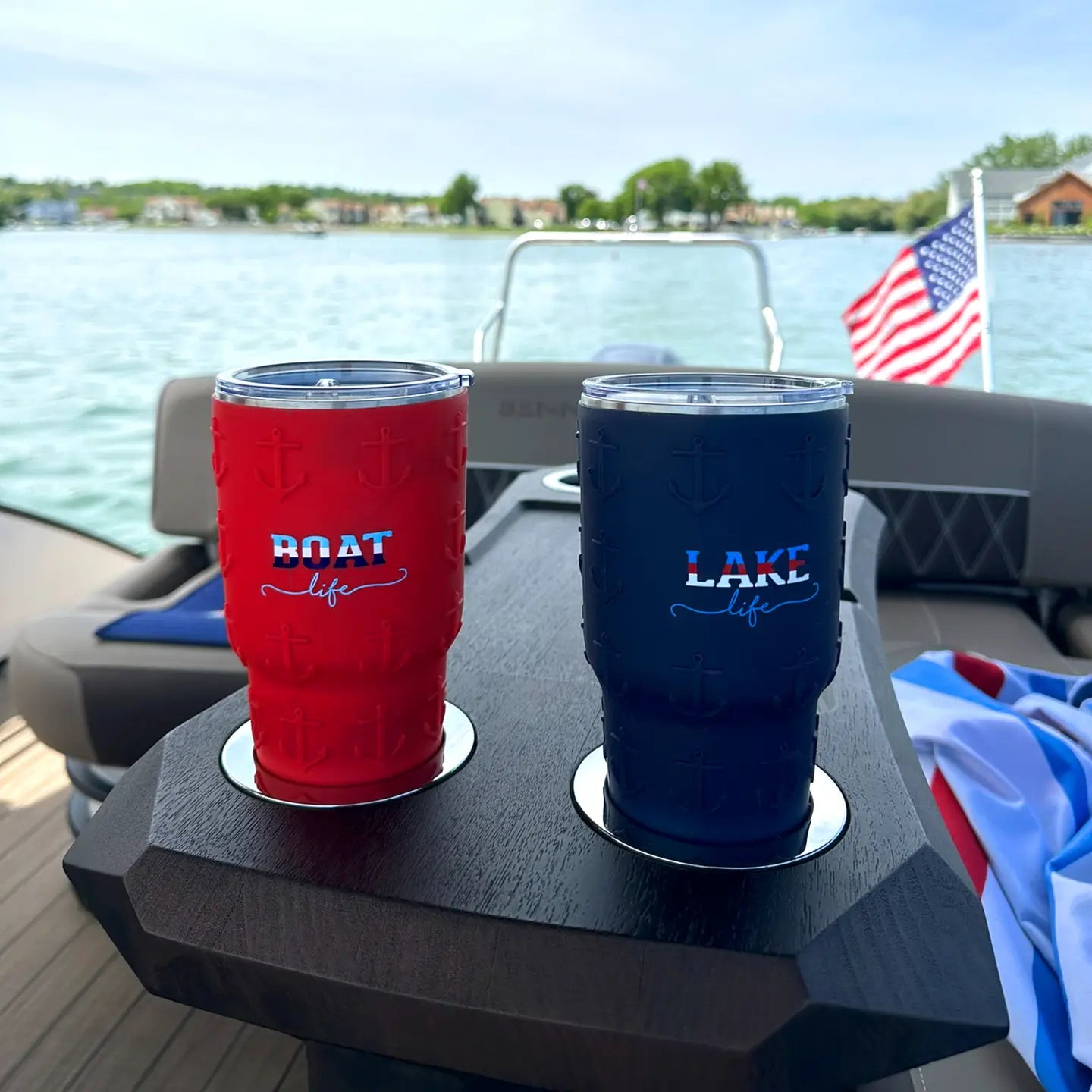 Boat Life - 30 oz Travel Tumbler with 3D Silicone Wrap